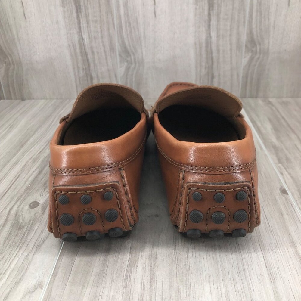 Peter Huber Driving Shoes Mens 8M Maddox Cognac Brown Leather Slip On Shoes - Picture 9 of 13